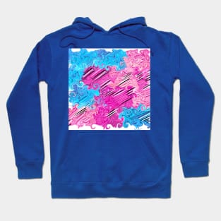 Pinkit blue Abstract Hoodie